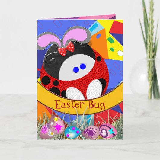 Cartes Pour Fêtes Annuelles Pâques Ladybug (Devant)