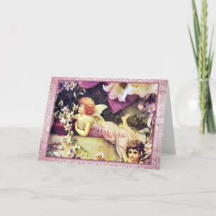 Cartes Pour Fêtes Annuelles Pâques Liliers et Anges