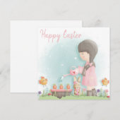 Cartes Pour Fêtes Annuelles Pâques mignonnes (Devant / Derrière)