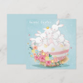 Cartes Pour Fêtes Annuelles Pâques mignonnes (Devant / Derrière)