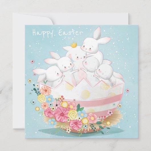 Cartes Pour Fêtes Annuelles Pâques mignonnes (Devant)