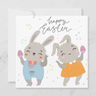 Cartes Pour Fêtes Annuelles Pâques mignonnes