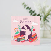 Cartes Pour Fêtes Annuelles Pâques mignonnes (Debout devant)