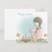 Cartes Pour Fêtes Annuelles Pâques mignonnes (Devant / Derrière)