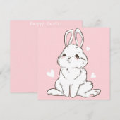Cartes Pour Fêtes Annuelles Pâques mignonnes (Devant / Derrière)