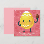 Cartes Pour Fêtes Annuelles Pâques mignonnes (Devant / Derrière)