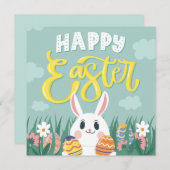 Cartes Pour Fêtes Annuelles Pâques mignonnes (Devant / Derrière)