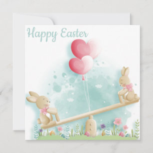 Cartes Pour Fêtes Annuelles Pâques mignonnes