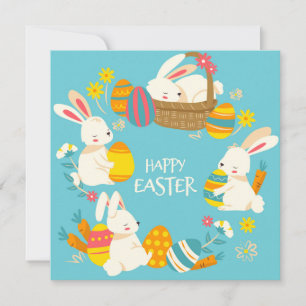 Cartes Pour Fêtes Annuelles Pâques mignonnes