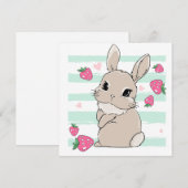 Cartes Pour Fêtes Annuelles Pâques mignonnes (Devant / Derrière)