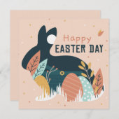 Cartes Pour Fêtes Annuelles Pâques mignonnes (Devant / Derrière)