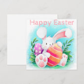 Cartes Pour Fêtes Annuelles Pâques mignonnes (Devant / Derrière)