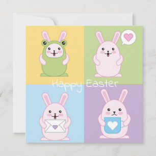 Cartes Pour Fêtes Annuelles Pâques mignonnes