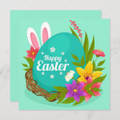 Cartes Pour Fêtes Annuelles Pâques mignonnes (Devant / Derrière)