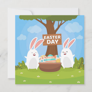 Cartes Pour Fêtes Annuelles Pâques mignonnes