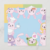 Cartes Pour Fêtes Annuelles Pâques mignonnes (Devant / Derrière)