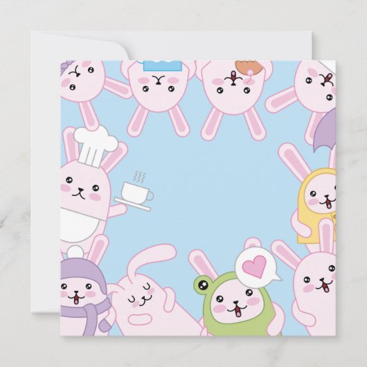 Cartes Pour Fêtes Annuelles Pâques mignonnes (Devant)