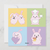 Cartes Pour Fêtes Annuelles Pâques mignonnes (Dos)