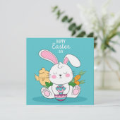 Cartes Pour Fêtes Annuelles Pâques mignonnes (Debout devant)
