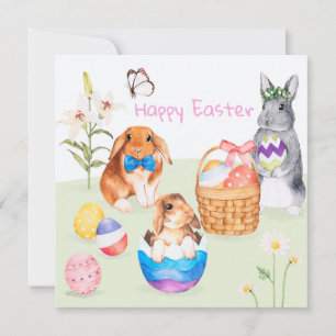 Cartes Pour Fêtes Annuelles Pâques mignonnes