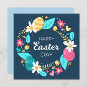 Cartes Pour Fêtes Annuelles Pâques mignonnes (Devant / Derrière)