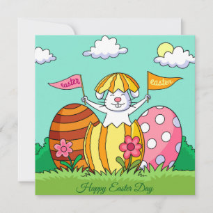 Cartes Pour Fêtes Annuelles Pâques mignonnes