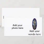 Cartes Pour Fêtes Annuelles Pâques : Résurrection du Vitrail du Christ (Devant / Derrière)