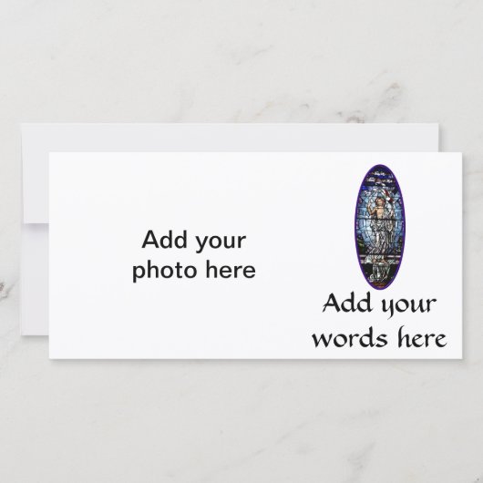 Cartes Pour Fêtes Annuelles Pâques : Résurrection du Vitrail du Christ (Devant)