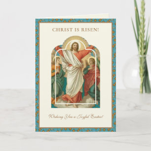 Cartes Pour Fêtes Annuelles Pâques Résurrection religieuse Jésus chrétien