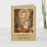Cartes Pour Fêtes Annuelles Pâques Résurrection religieuse Jésus chrétien
