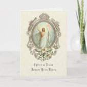 Cartes Pour Fêtes Annuelles Pâques Résurrection religieuse Jésus Prière (Devant)