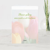 Cartes Pour Fêtes Annuelles Pâques. Tulipes de printemps. Salutations. (Dos)