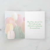 Cartes Pour Fêtes Annuelles Pâques. Tulipes de printemps. Salutations. (Intérieur)