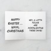 Cartes Pour Fêtes Annuelles Pâques, Umm, lapin de Noël (Intérieur)