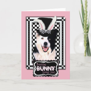 Cartes Pour Fêtes Annuelles Pâques - un certain lapin vous aime - border