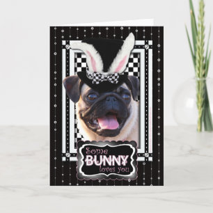 Cartes Pour Fêtes Annuelles Pâques - un certain lapin vous aime - carlin