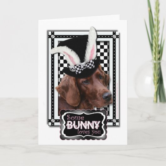 Cartes Pour Fêtes Annuelles Pâques - un certain lapin vous aime - poseur (Devant)