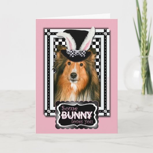 Cartes Pour Fêtes Annuelles Pâques - un certain lapin vous aime - Sheltie (Devant)