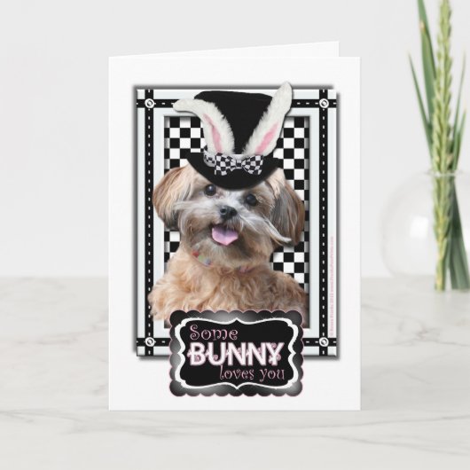 Cartes Pour Fêtes Annuelles Pâques - un certain lapin vous aime - ShihPoo (Devant)