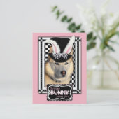 Cartes Pour Fêtes Annuelles Pâques - Un Lapin Vous Aime - Husky (Debout devant)