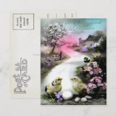 Cartes Pour Fêtes Annuelles Pâques victoriennes (Devant / Derrière)