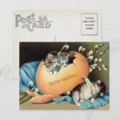 Cartes Pour Fêtes Annuelles Pâques vintage (Devant / Derrière)