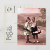 Cartes Pour Fêtes Annuelles Pâques vintage (Devant / Derrière)