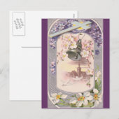 Cartes Pour Fêtes Annuelles Pâques vintage (Devant / Derrière)