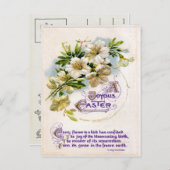 Cartes Pour Fêtes Annuelles Pâques vintage (Devant / Derrière)