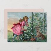 Cartes Pour Fêtes Annuelles Pâques vintage (Devant / Derrière)