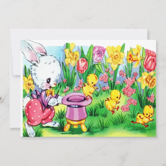 Cartes Pour Fêtes Annuelles Pâques vintage (Devant)