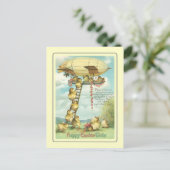 Cartes Pour Fêtes Annuelles Pâques vintage (Debout devant)