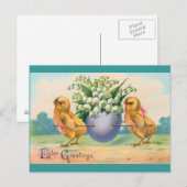 Cartes Pour Fêtes Annuelles Pâques vintage (Devant / Derrière)