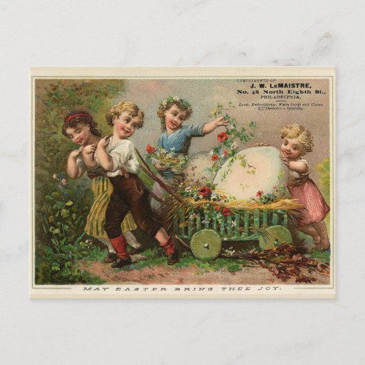 Cartes Pour Fêtes Annuelles Pâques vintage (Devant)